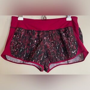 Nike Women's Athletic Red and Black Running Shorts
